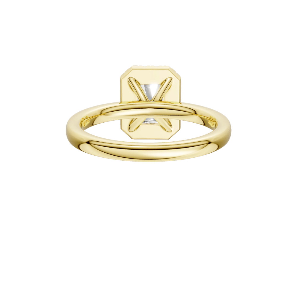 Diamond Radiant-Cut Halo Engagement Ring in 18K Yellow Gold (1 1/4 ct. tw.) – Image 5 of 5