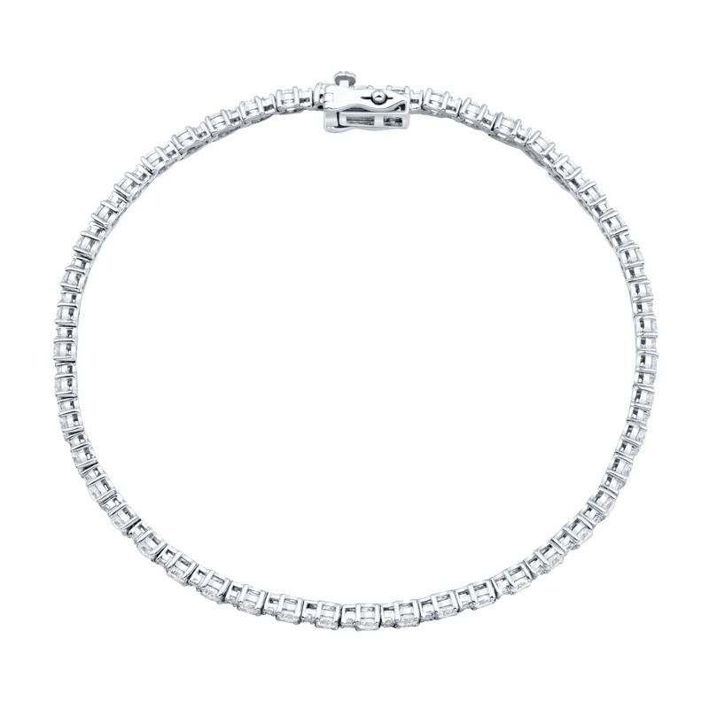 Lab Grown Diamond Tennis Bracelet in 10K White Gold &#40;3 ct. tw.&#41; – Image 2 of 3