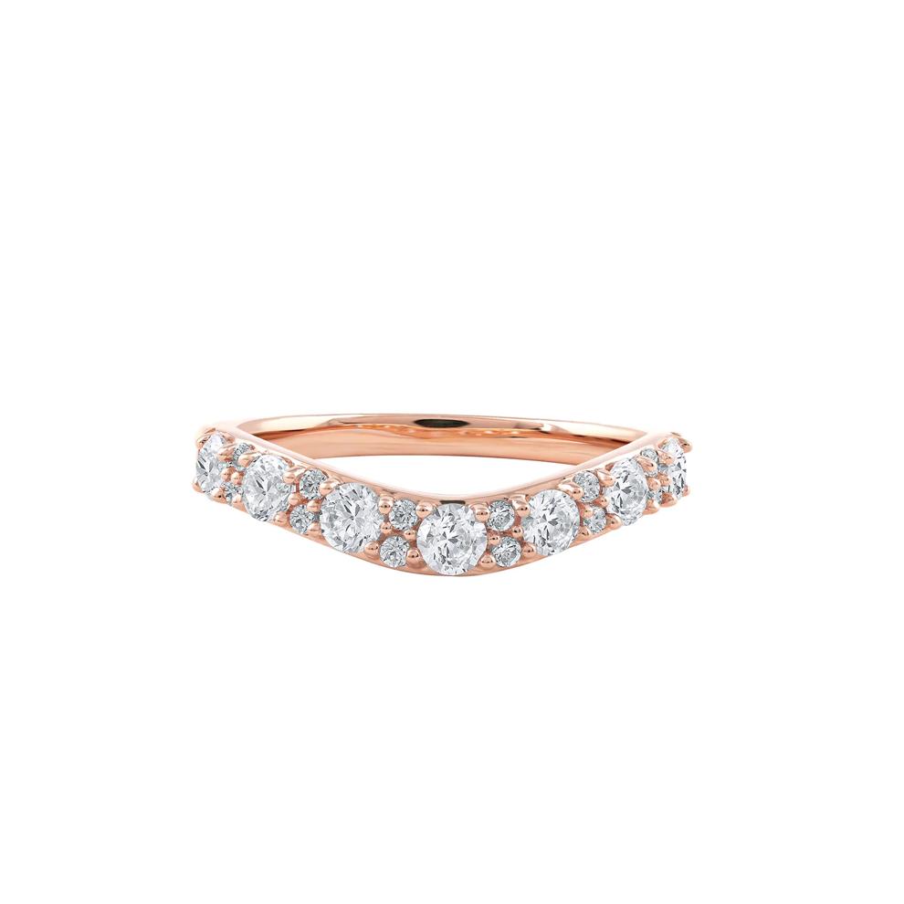 Lab Grown Diamond Contour Band in 14K Rose Gold (3/4 ct. tw.) – Image 1 of 7