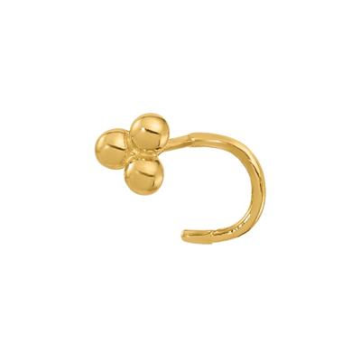 Polished Cluster Nose Ring in 14K Yellow Gold, 22 Gauge