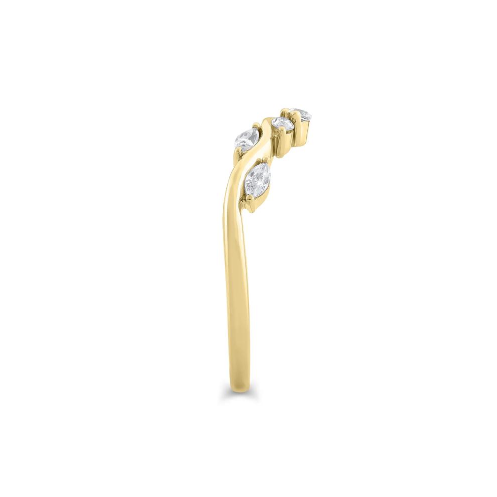 Lab Grown Diamond Contour Band in 14K Yellow Gold (1/3 ct. tw.) – Image 3 of 3
