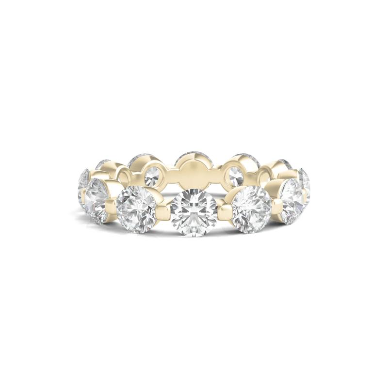 Round-Cut Diamond Shared Prong Eternity Band in 14k Yellow Gold &#40;5 ct. tw.&#41; – Image 1 of 3
