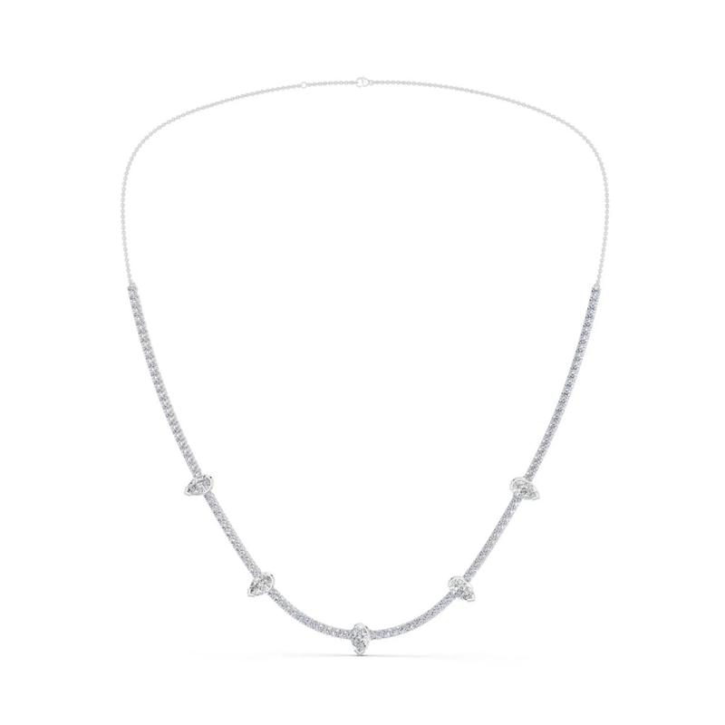 Lab Grown Diamond Pear-Shaped Necklace in 14K White Gold &#40;5 ct. tw.&#41; – Image 2 of 3