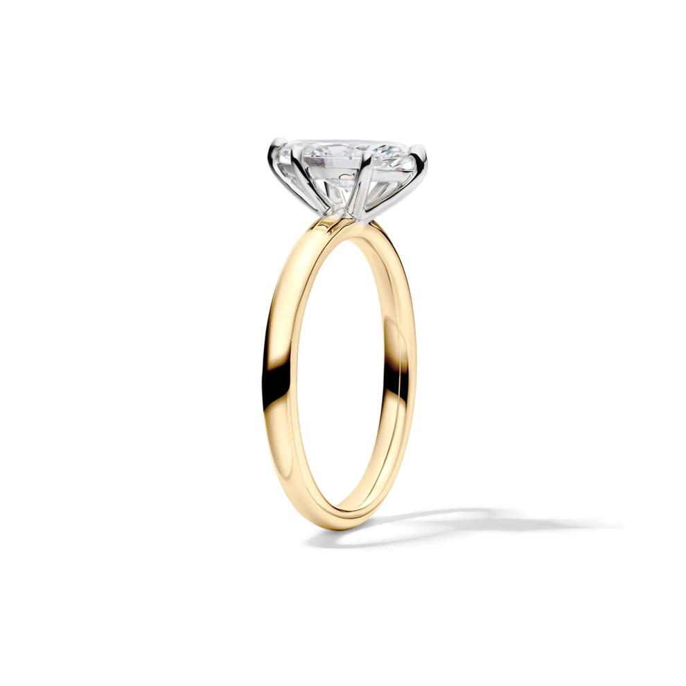 Lab Grown Diamond Solitaire Marquise Engagement Ring in 14K Yellow Gold (1 ct.) – Image 3 of 5