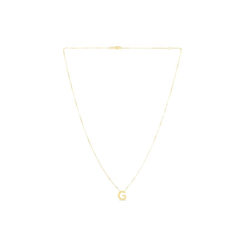 &quot;G&quot; Initial Necklace in 14K Yellow Gold – Image 1 of 3