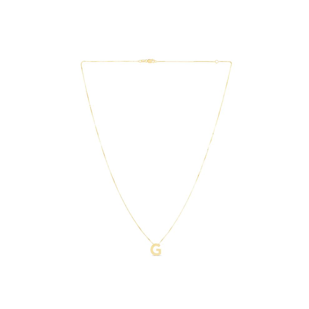 "G" Initial Necklace in 14K Yellow Gold – Image 1 of 3