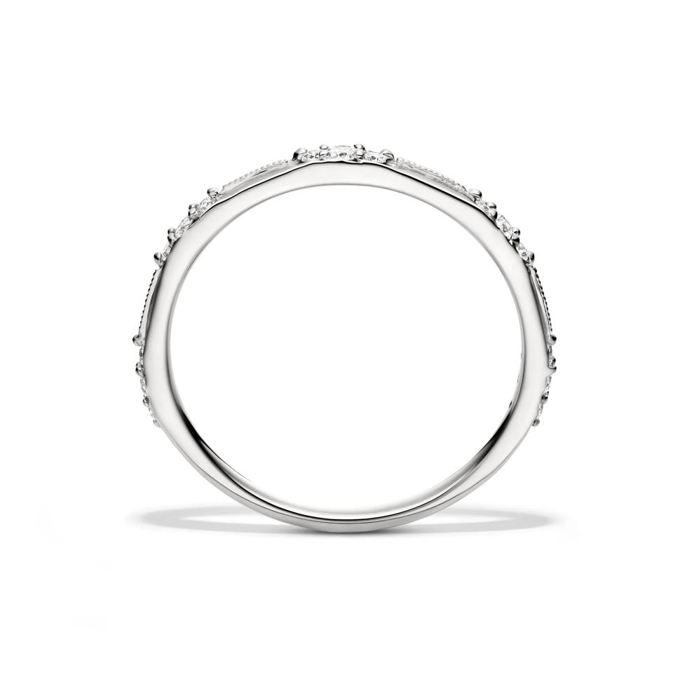 Lab Grown Diamond Milgrain Stack Band in 10K White Gold (1/7 ct. tw.) – Image 2 of 4