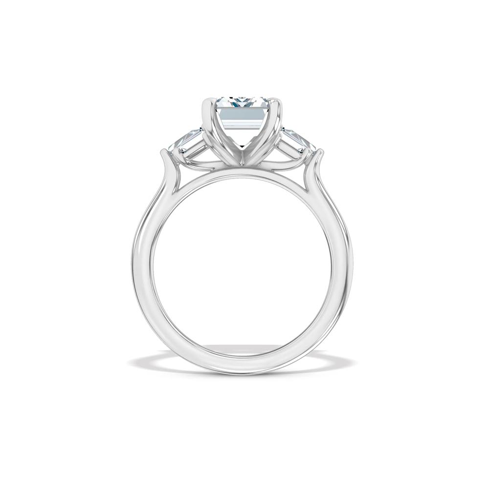 Lab Grown Diamond Emerald-Cut Engagement Ring in 14K White Gold (3 1/3 ct. tw.) – Image 2 of 4