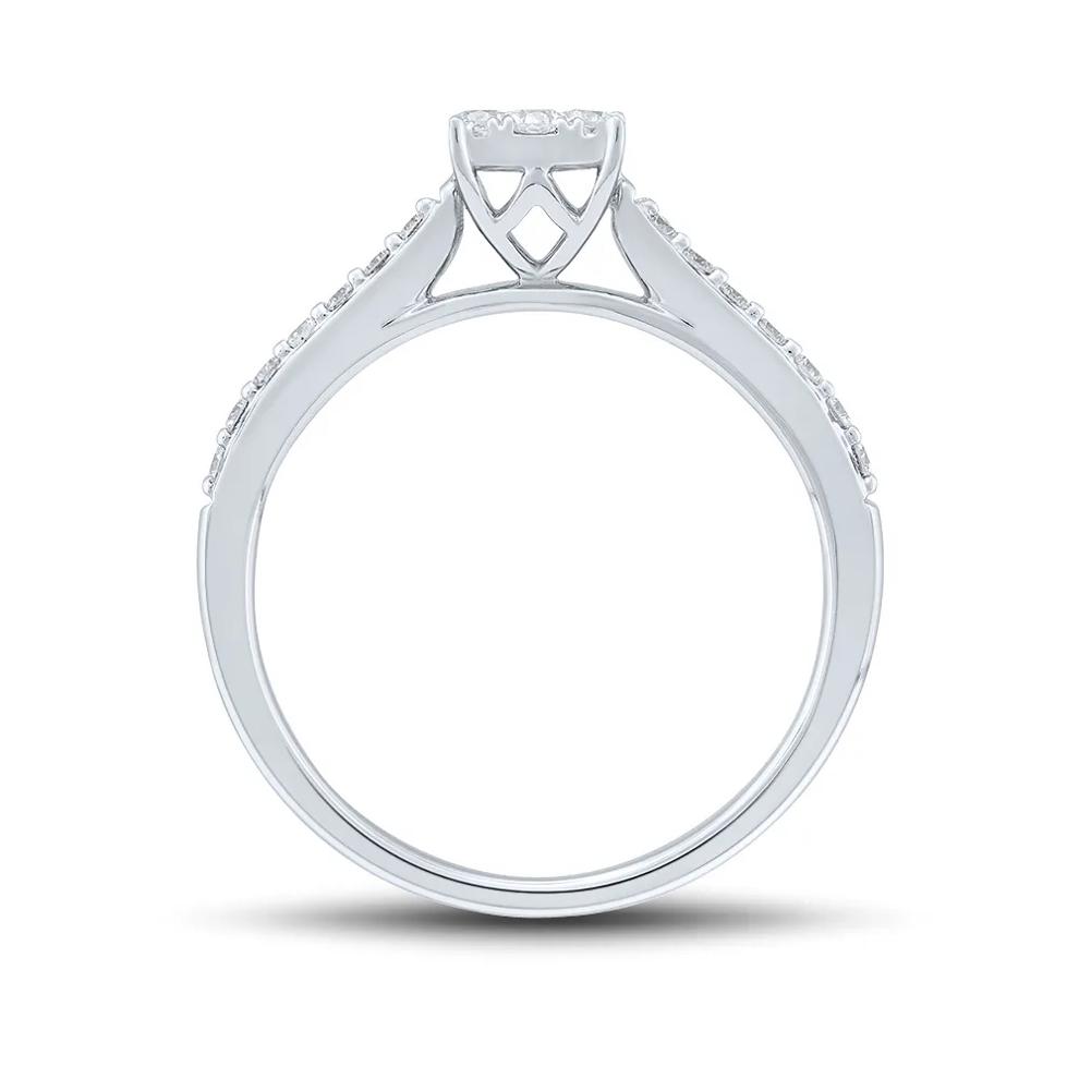 Round-Shaped Lab Grown Diamond Promise Ring in 10K White Gold (1/3 ct. tw.) – Image 2 of 3