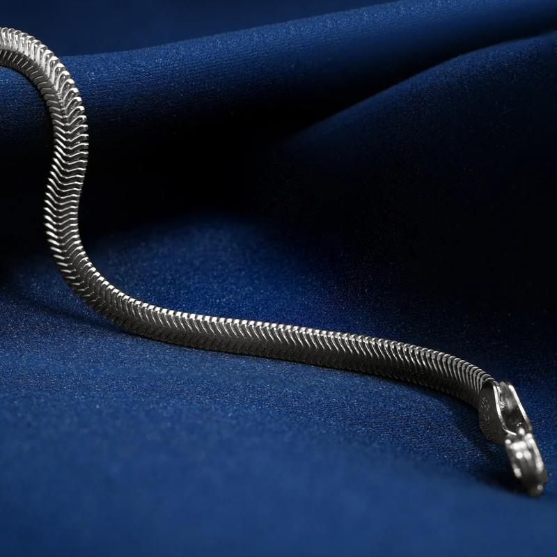 Snake Chain in Sterling Silver, 17&quot; – Image 5 of 6
