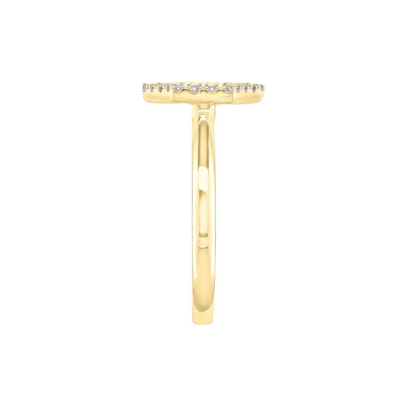 Diamond Hexagon Ring in 10K Yellow Gold &#40;1/8 ct. tw.&#41; – Image 3 of 3