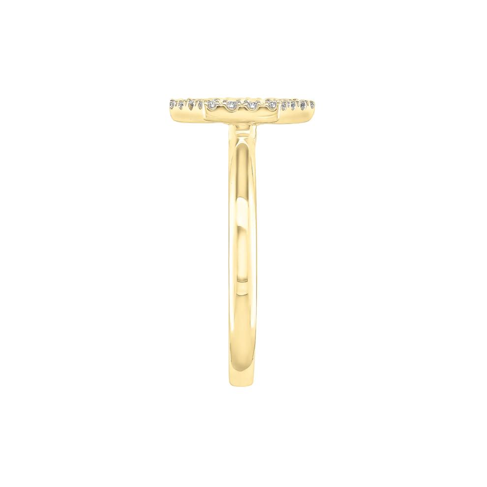 Diamond Hexagon Ring in 10K Yellow Gold (1/8 ct. tw.) – Image 3 of 3