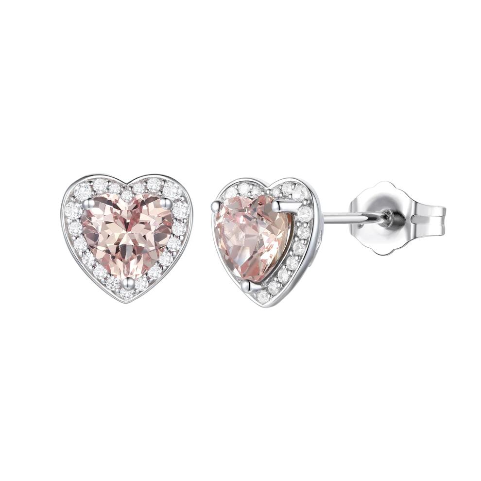 Heart-Shaped Lab Created Pink Sapphire Earring, Pendant &amp; Ring Set in Sterling Silver – Image 7 of 7