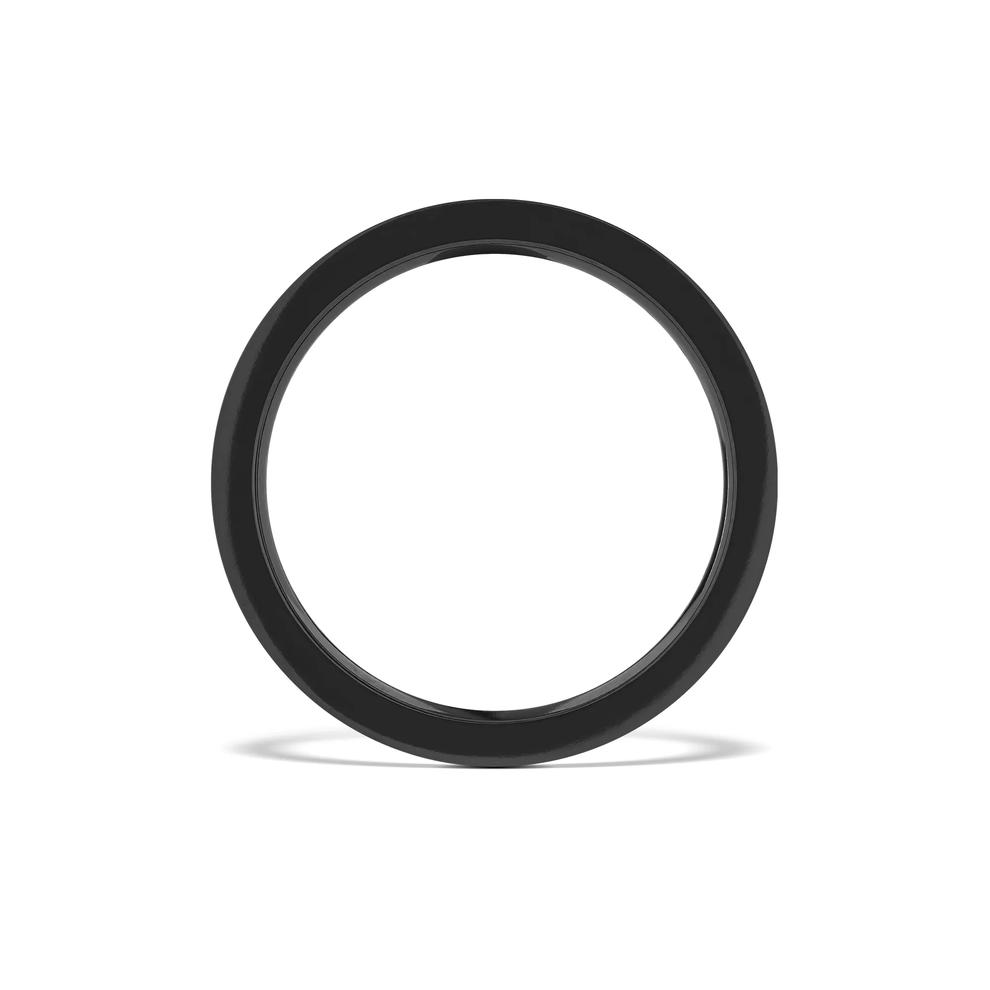 Black Diamond Flat Band in Black Zirconium, 3mm (1 ct. tw.) – Image 2 of 4