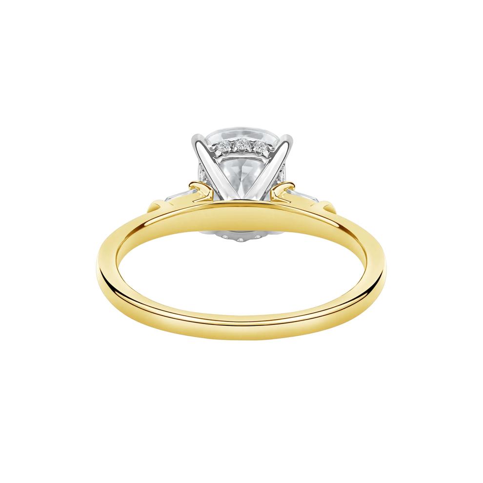 Jules Lab Grown Diamond Elongated Cushion Engagement Ring in 14K Yellow and White Gold (2-3/8 ct. tw.) – Image 4 of 5