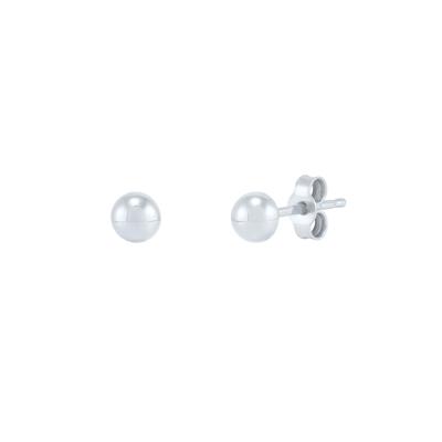 Polished Half Ball Stud Earrings