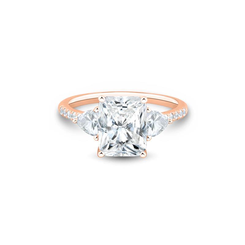 Lab Grown Diamond Radiant-Cut Engagement Ring in 14K Rose Gold &#40;3 1/2 ct. tw.&#41; – Image 1 of 3