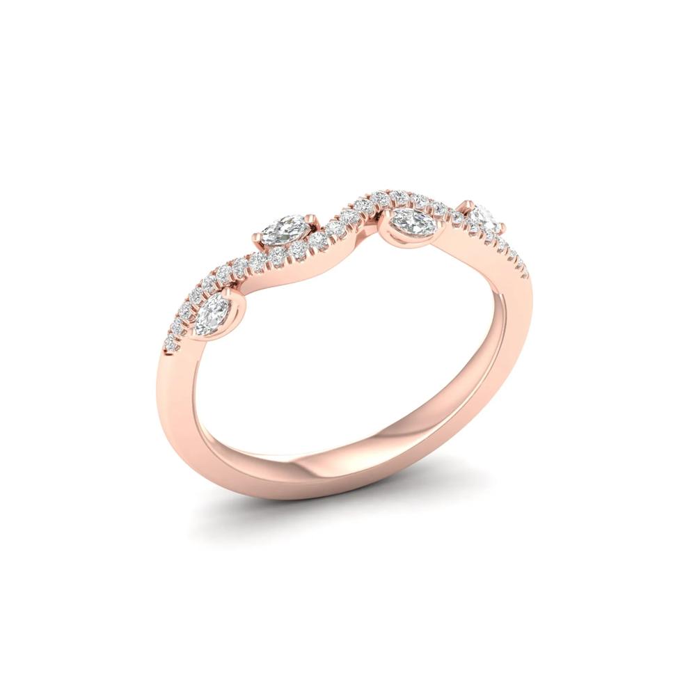 Diamond Vine Anniversary Band in 14K Rose Gold (1/4 ct. tw.)  – Image 3 of 5