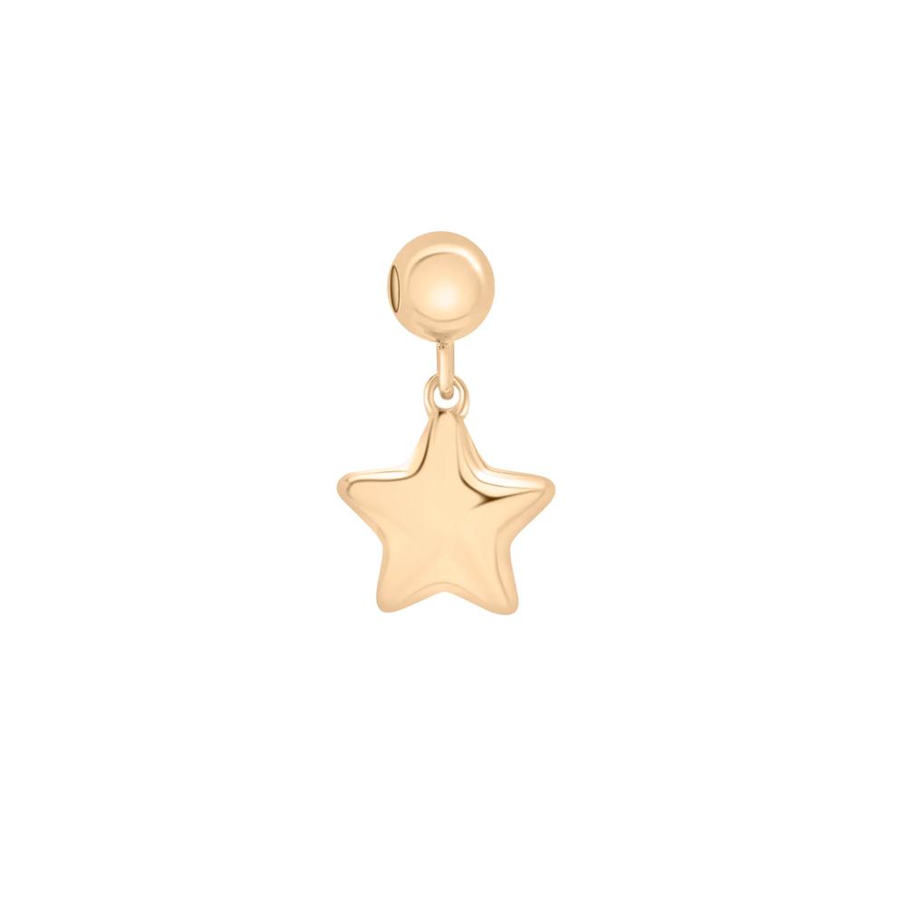 Diamond Accent Puff Star Bead Charm in Vermeil – Image 3 of 3