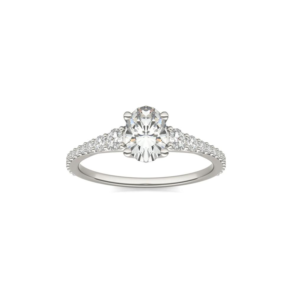 Lab-Created Moissanite Engagement Ring in 14K White Gold (1 1/3 ct. dew) – Image 5 of 5