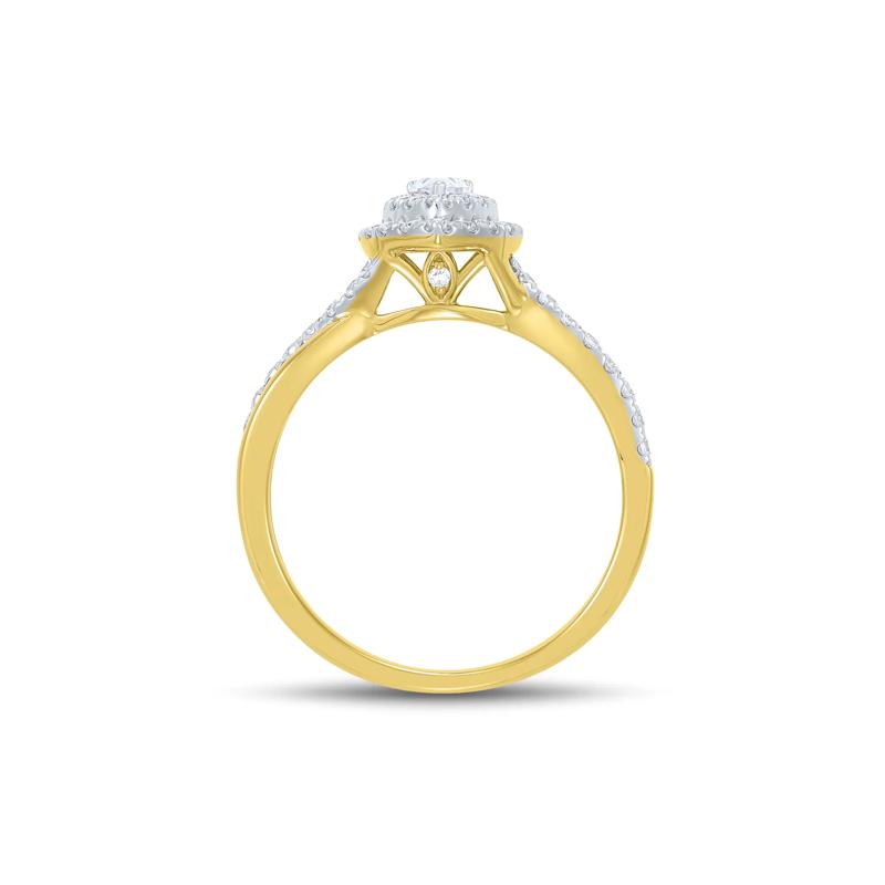 Pear-Shaped Diamond Engagement Ring in 14K Yellow Gold &#40;1/2 ct. tw.&#41; – Image 2 of 3