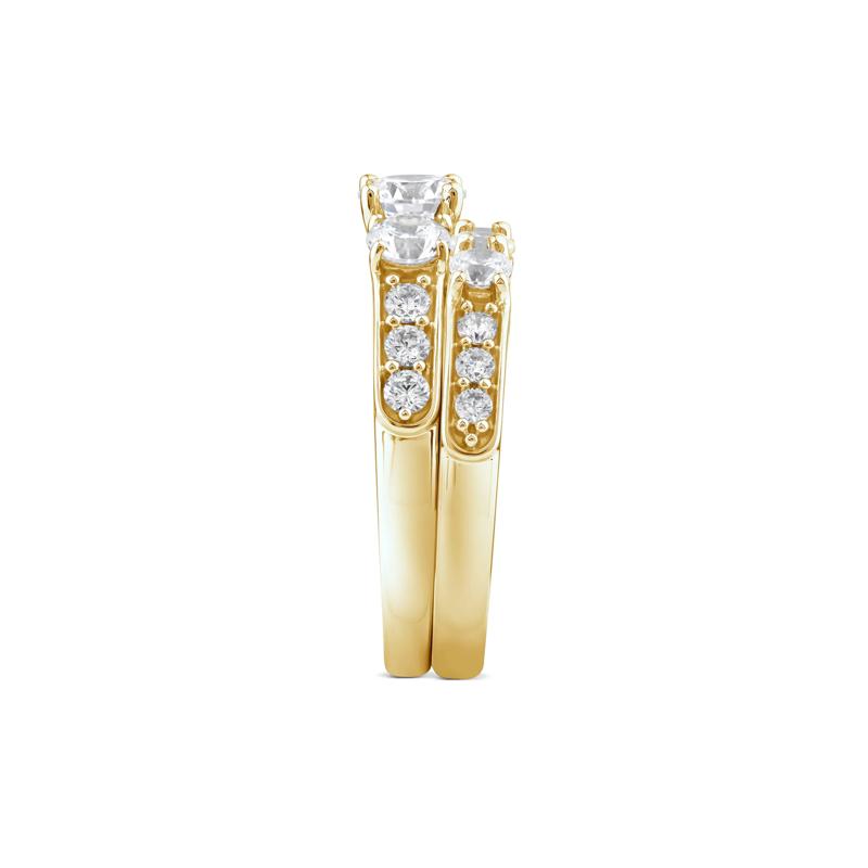 Lab Grown Diamond Bridal Set in 10K Yellow Gold &#40;2 1/4 ct. tw.&#41; – Image 3 of 3