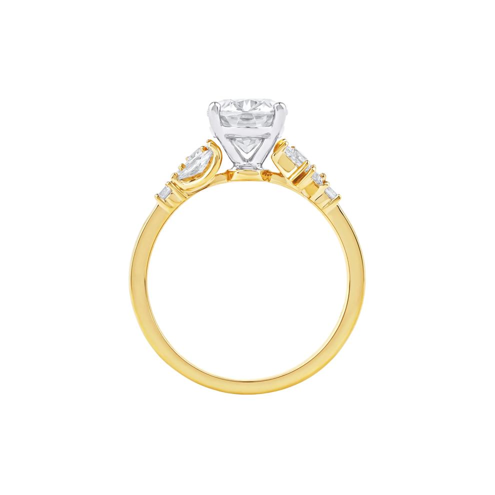 Nora Lab Grown Diamond Engagement Ring in 14K Yellow and White Gold (2 1/2 ct. tw.) – Image 2 of 5