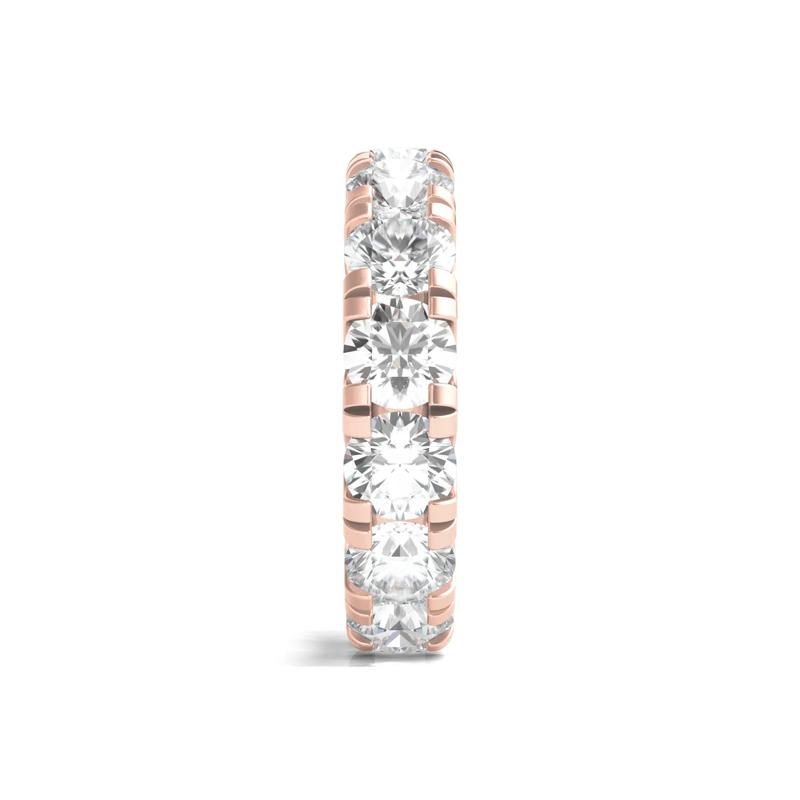 Lab Grown Round Diamond Eternity Band in 14K Rose Gold (7 ct. tw.) – Image 3 of 3