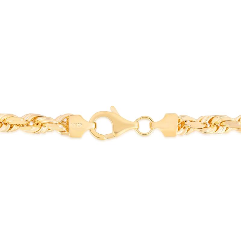 Diamond-Cut Solid Rope Chain in 14K Yellow Gold, 5.4MM, 22&rdquo; – Image 2 of 2