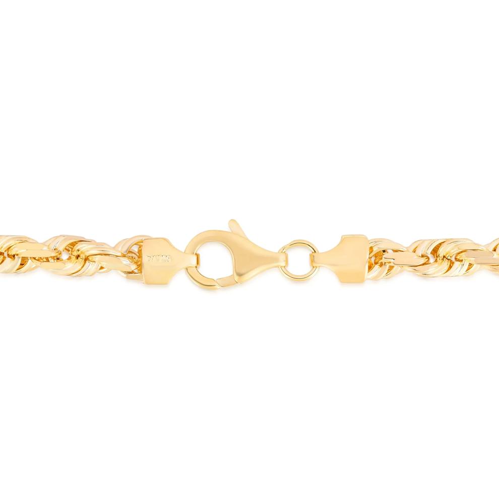 Diamond-Cut Solid Rope Chain in 14K Yellow Gold, 5.4MM, 22&rdquo; – Image 2 of 2