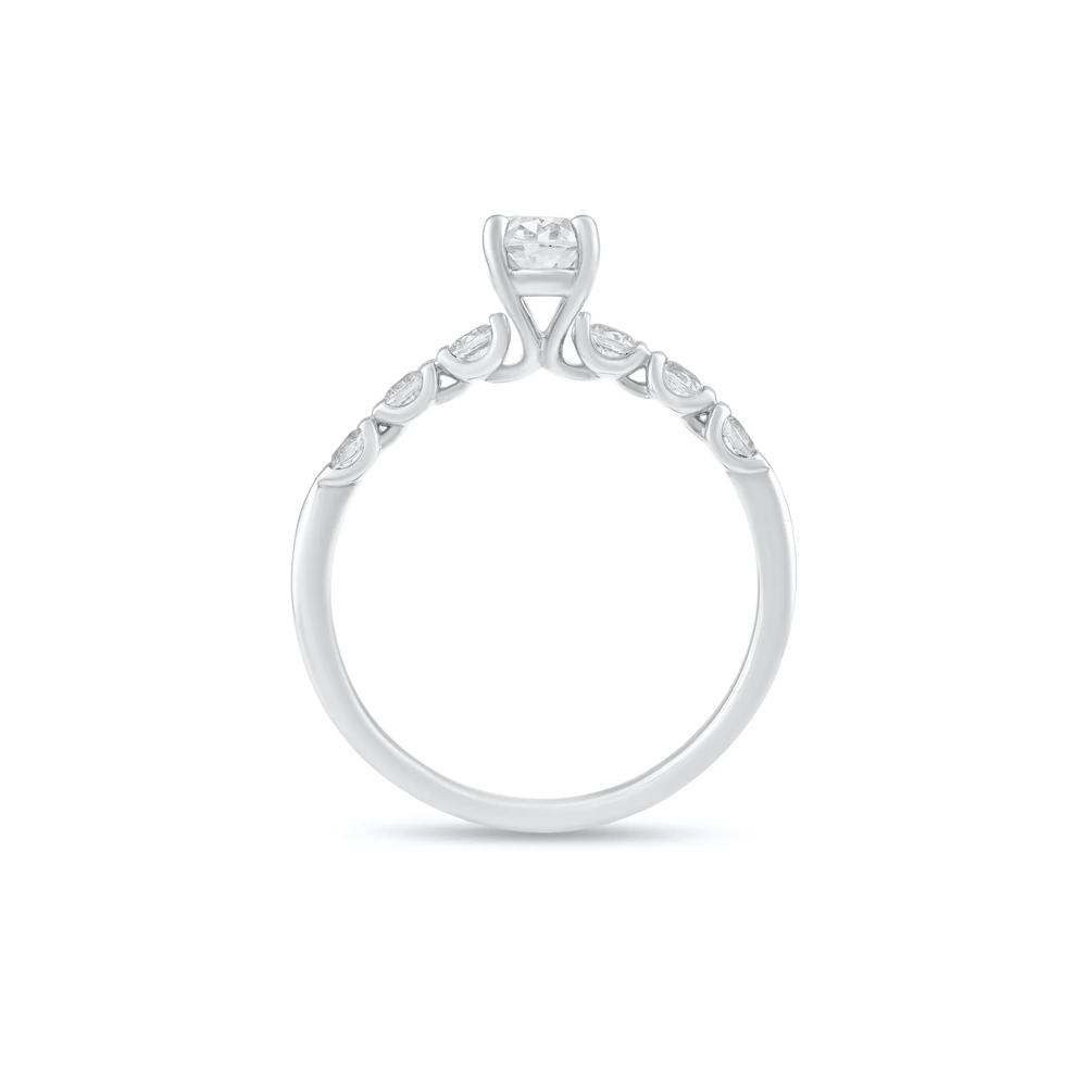 Diamond Oval Center Engagement Ring in Platinum (1 ct. tw.) – Image 2 of 4