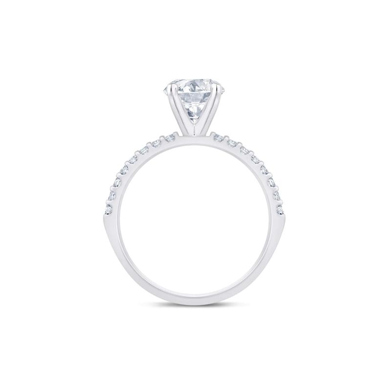 1/4 ct. tw. Diamond Semi-Mount Engagement Ring in Platinum &#40;Setting Only&#41; – Image 3 of 6