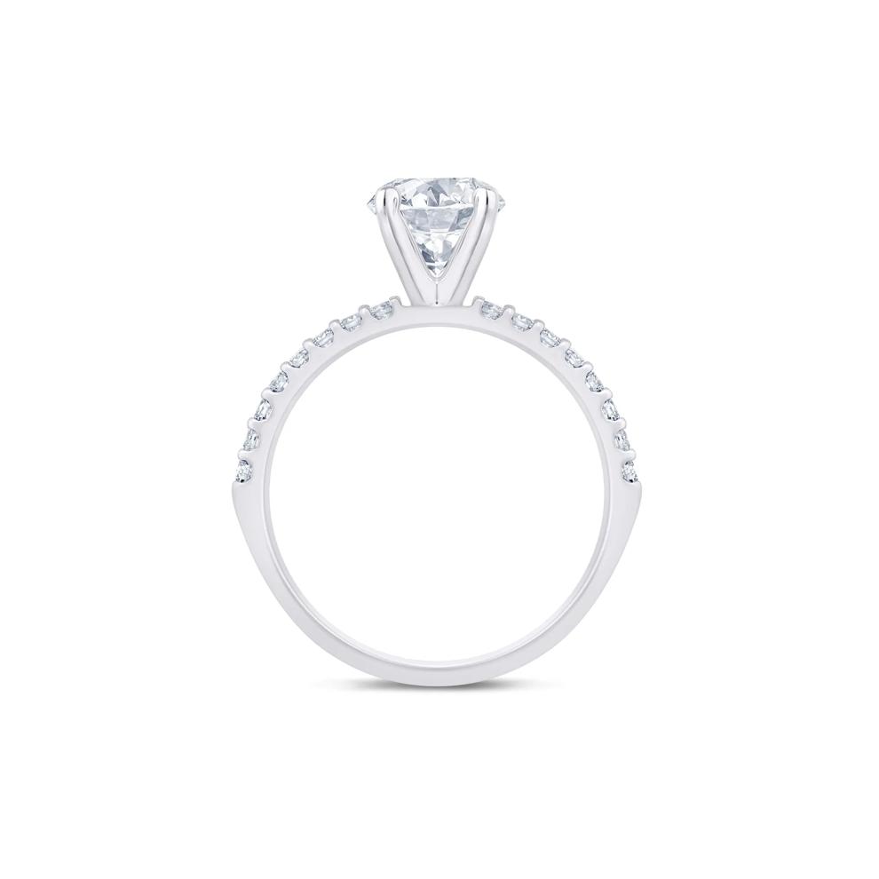 1/4 ct. tw. Diamond Semi-Mount Engagement Ring in Platinum (Setting Only) – Image 3 of 6