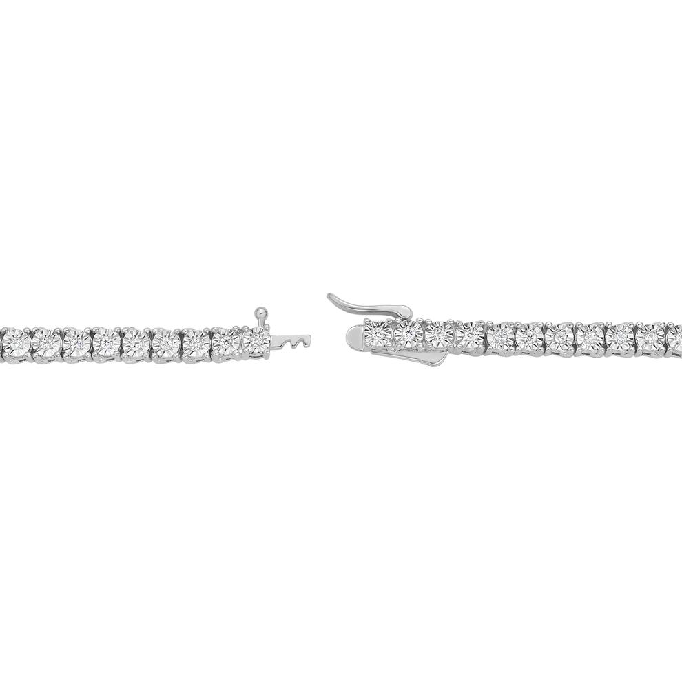 Men's Diamond Tennis Necklace in Sterling Silver, 22" (2 ct. tw.) – Image 4 of 4