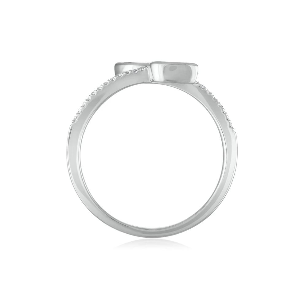 Diamond and Ruby Wrap Ring in 10K White Gold (1/10 ct. tw.) – Image 2 of 3