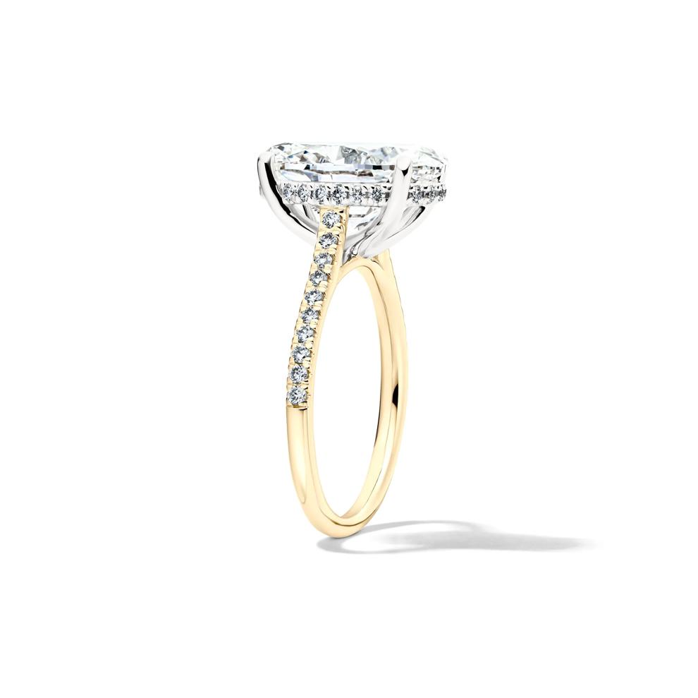 Lab Grown Diamond Oval-Shaped Engagement Ring in 14K Yellow and White Gold (5 1/3 ct. tw.) – Image 3 of 4