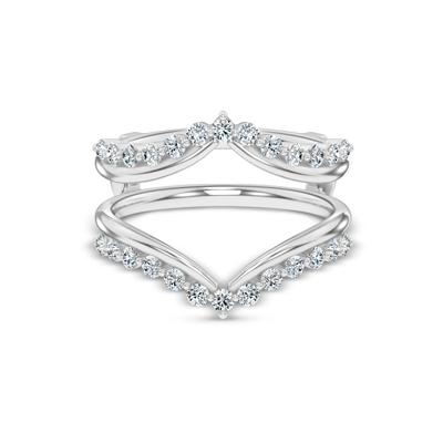 Lab Grown Diamond Shared-Prong Chevron Insert in 14K Gold (1/2 ct. tw.)