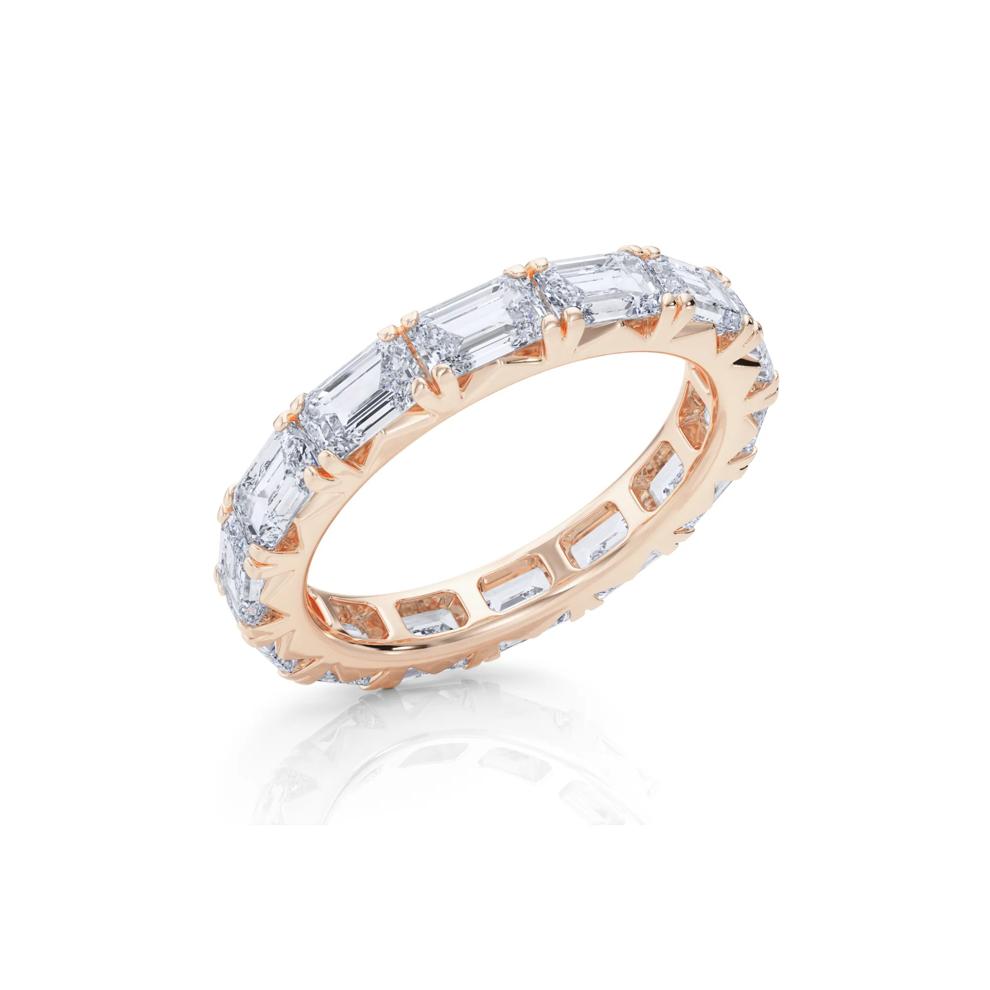 Emerald-Cut Diamond Eternity Band in 14K Rose Gold (3 7/8 ct. tw.) – Image 3 of 4