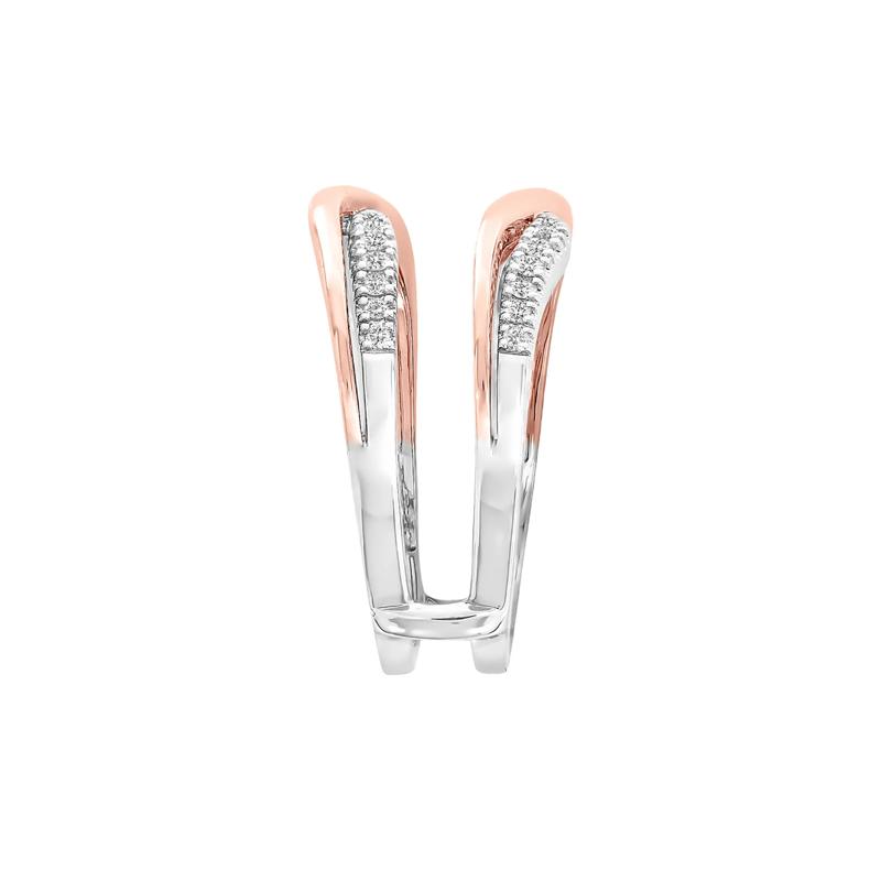 Diamond Twist Ring Enhancer in 14K White &amp; Rose Gold &#40;1/4 ct. tw.&#41; – Image 3 of 4