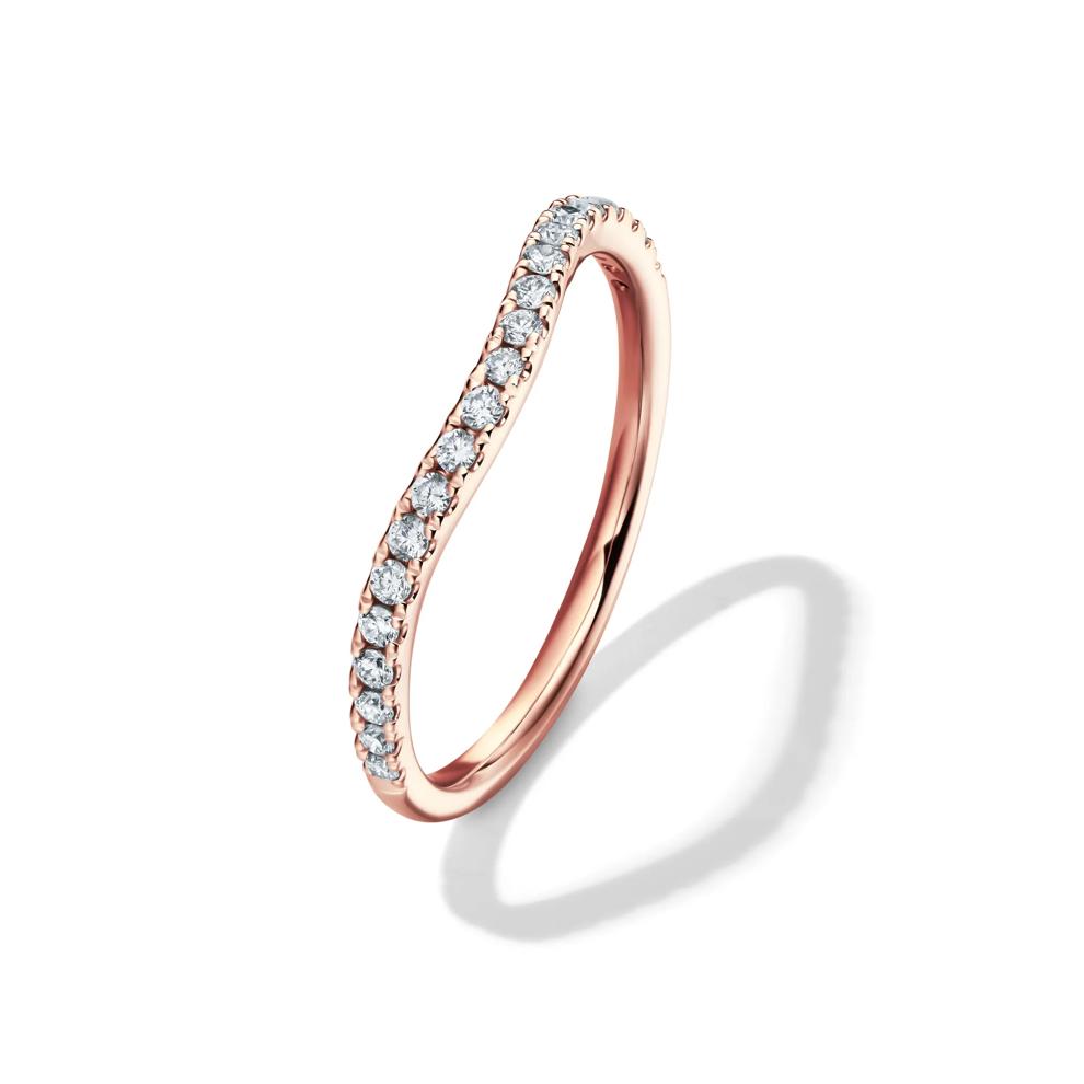 Lab Grown Diamond Contour Band in 14K Rose Gold (1/5 ct. tw.) – Image 4 of 4