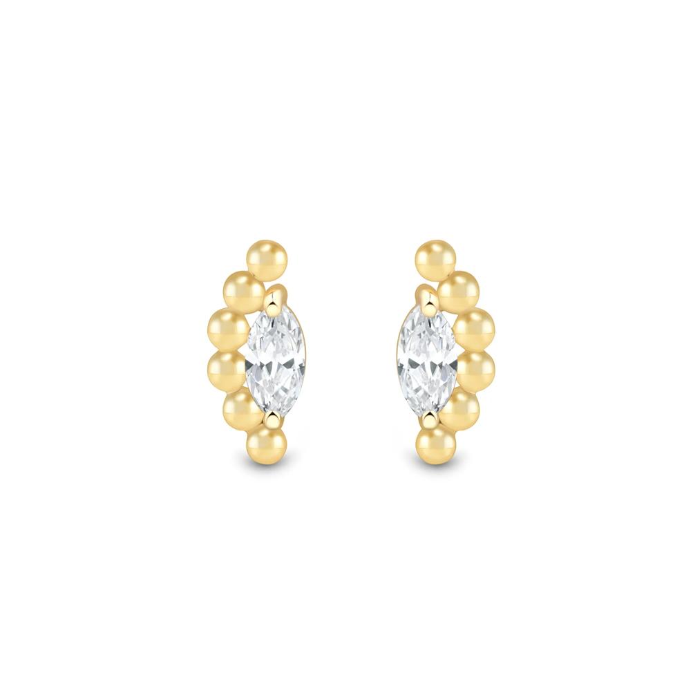 Lab Grown Diamond Marquise Earrings in Vermeil (1/4 ct. tw.) – Image 1 of 2