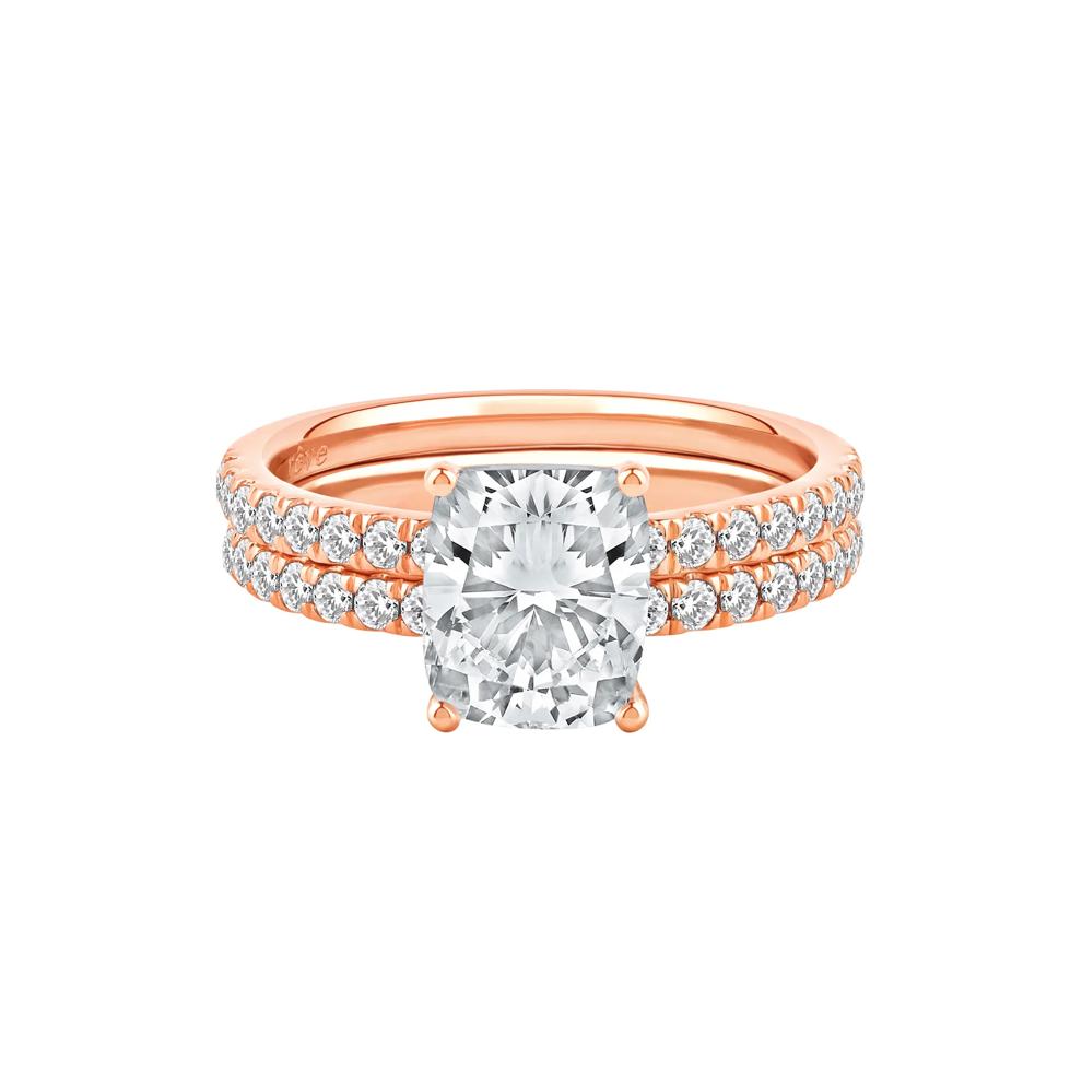 Charlotte Lab Grown Diamond Elongated Cushion-Cut Engagement Ring Set in 14K Rose Gold (2 3/4 ct. tw.) – Image 1 of 4