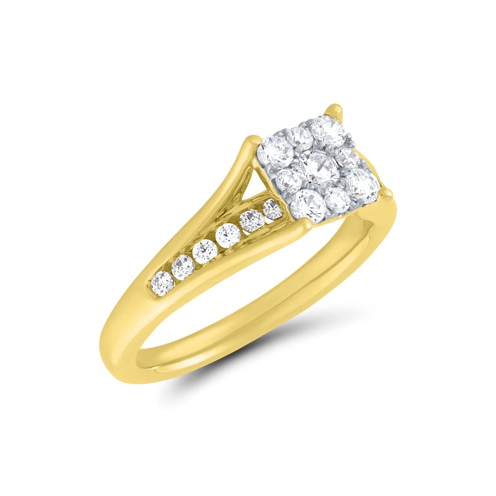 Composite Diamond Engagement Ring Set in 10K Yellow Gold (1 ct. tw.) – Image 4 of 5