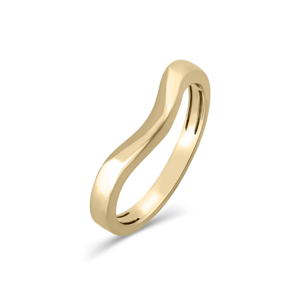 Plain 5MM Contour Band in 10K Yellow Gold – Image 4 of 4