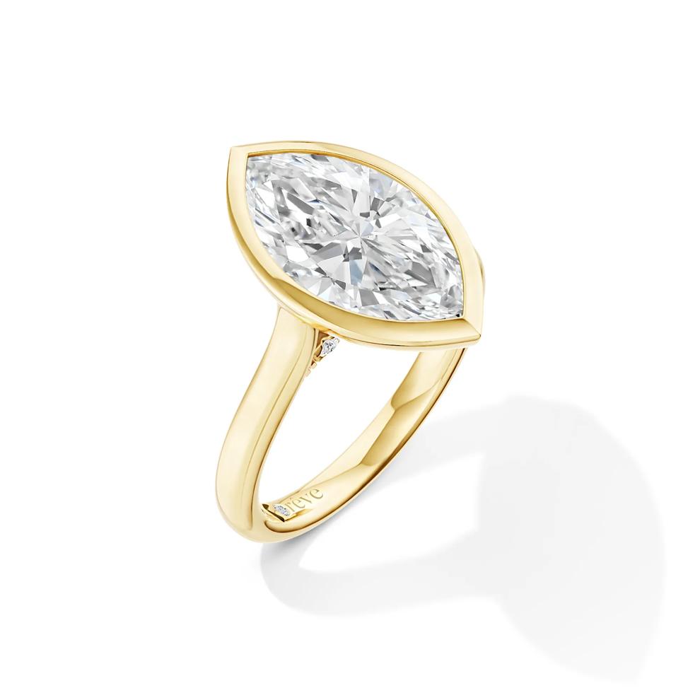 Monroe Lab Grown Diamond Marquise Engagement Ring in 14K Yellow Gold (4 ct. tw.) – Image 2 of 4