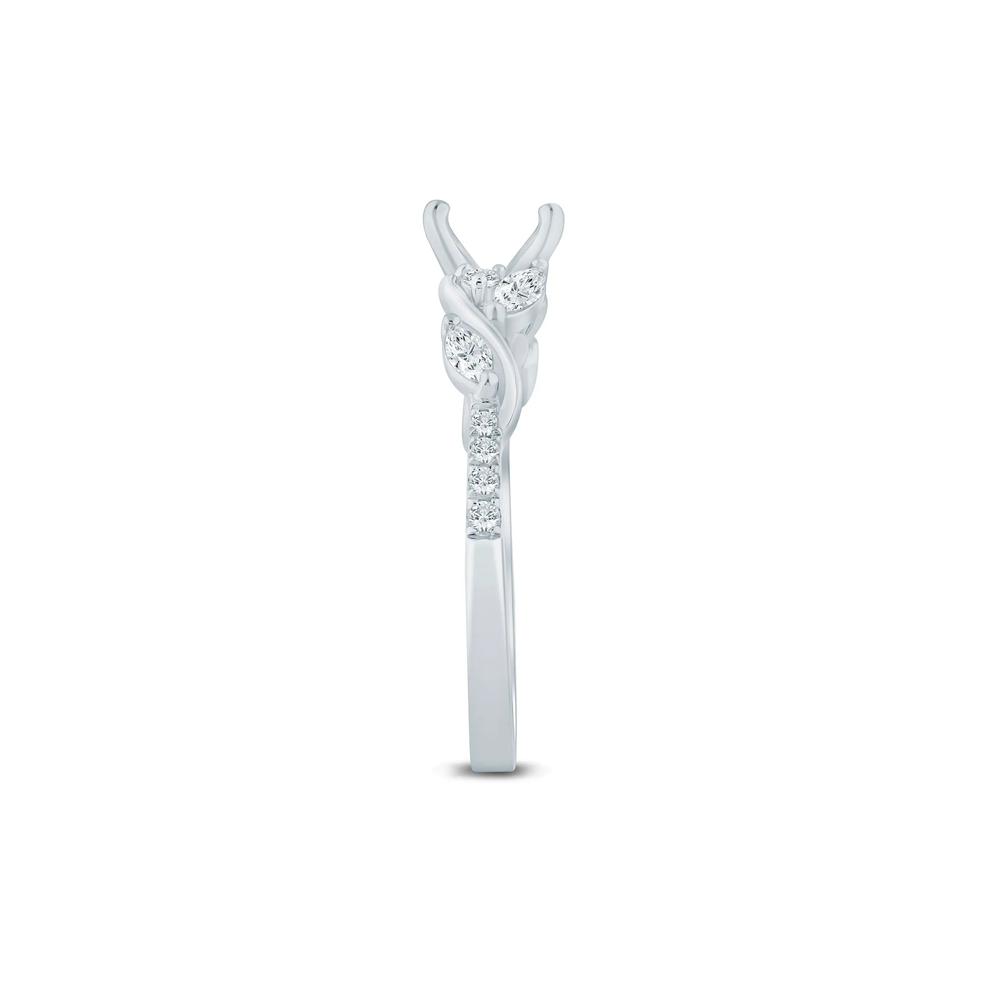 Lab Grown Diamond Marquise Semi-Mount Ring in 14K White Gold (1/3 ct. tw.) (Setting Only) – Image 6 of 6