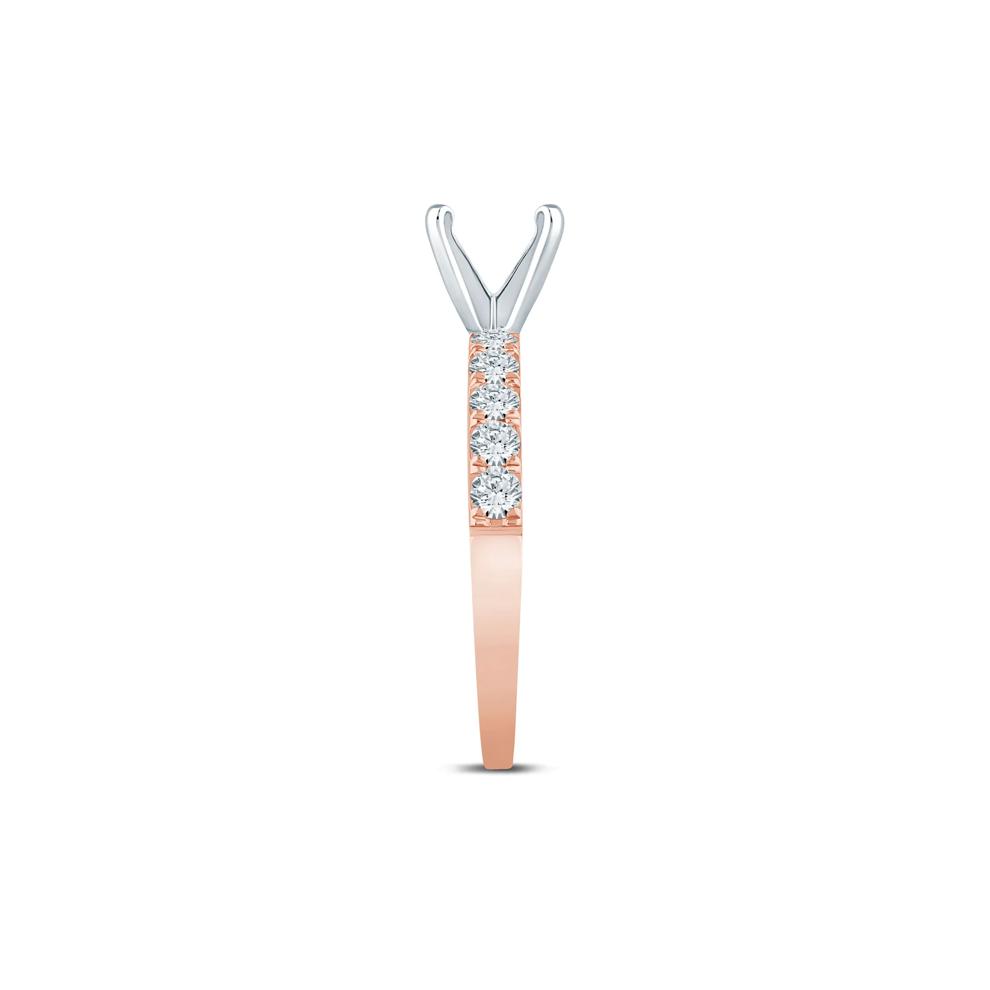 Diamond Semi-Mount Engagement Ring in 14K White and Rose Gold (1/2 ct. tw.) (Setting Only) – Image 6 of 6