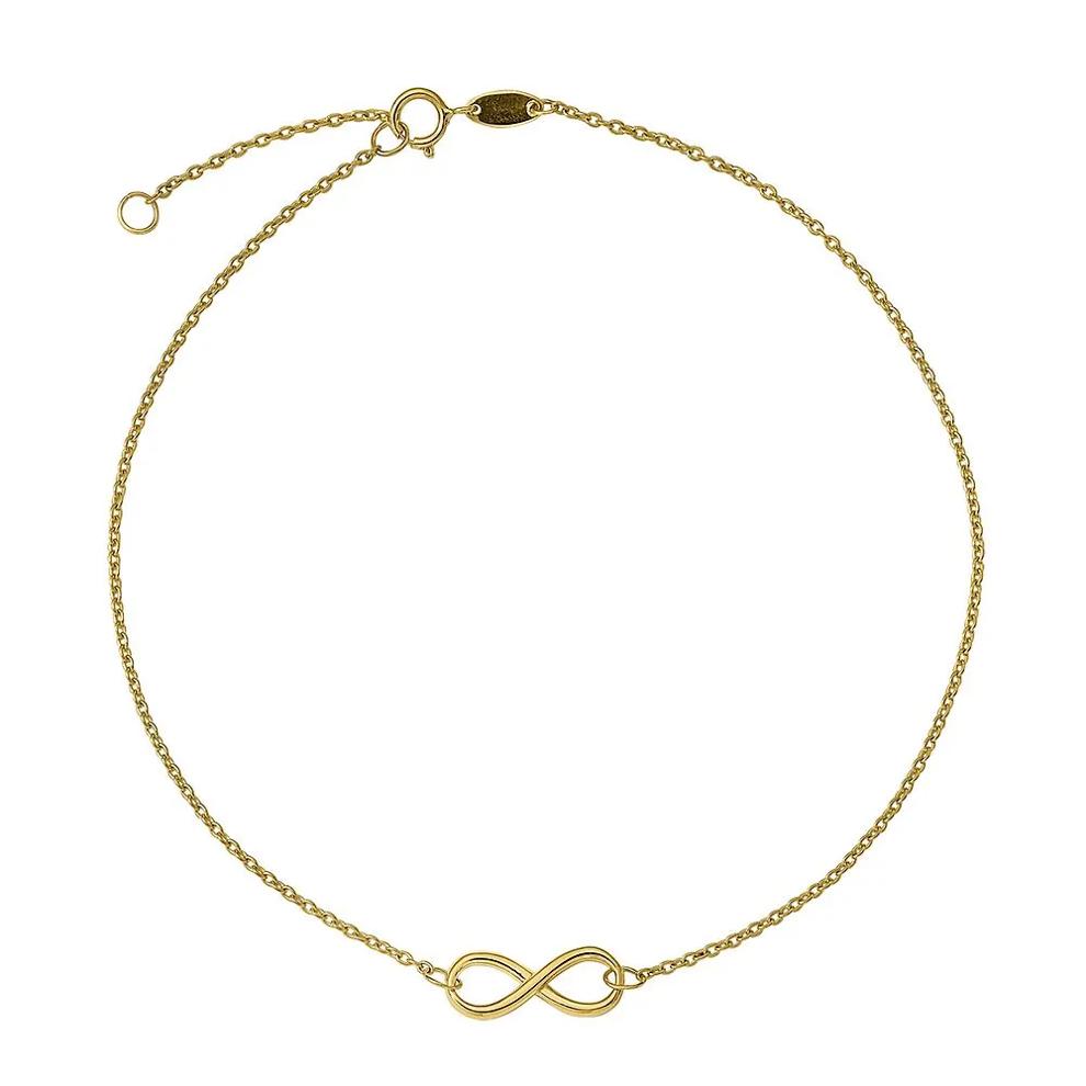 Infinity Ankle Bracelet in 14K Yellow Gold – Image 1 of 1