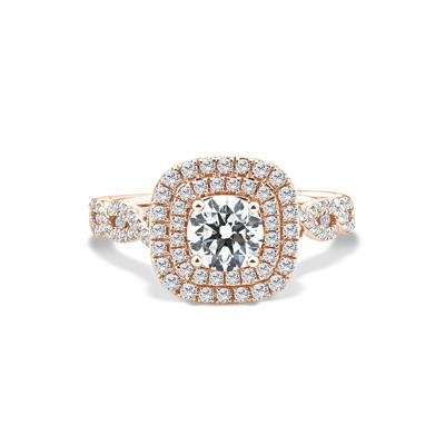 Lab Grown Diamond Engagement Ring in 10K Rose Gold (1 1/5 ct. tw.)
