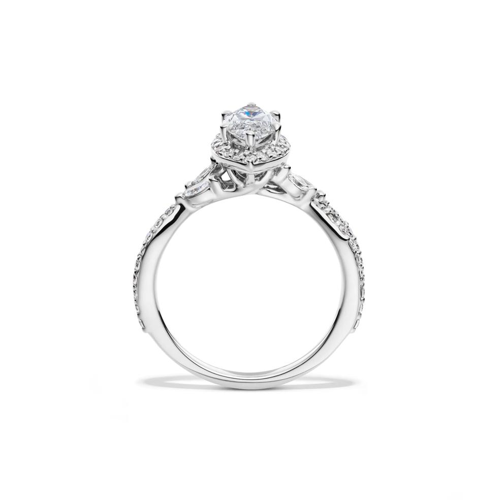 Lab Grow Diamond Marquise-Cut Halo Engagement Ring in 14K White Gold (1 1/2 ct. tw.) – Image 2 of 4